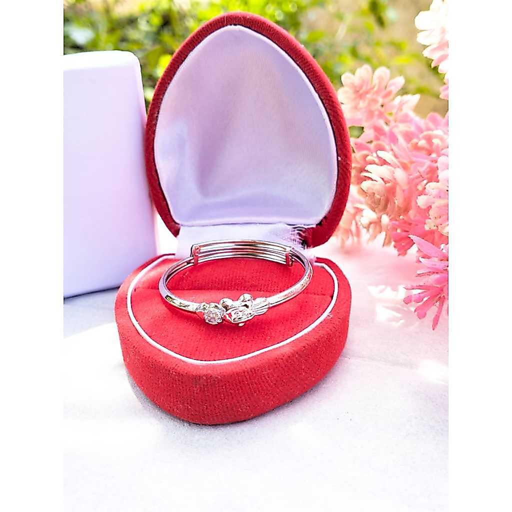 Gelang Bayi Mata Satu Emas Putih Asli Gelang Tangan Anak Bayi Baru Lahir Gelang Bangle Fashion Anak 
