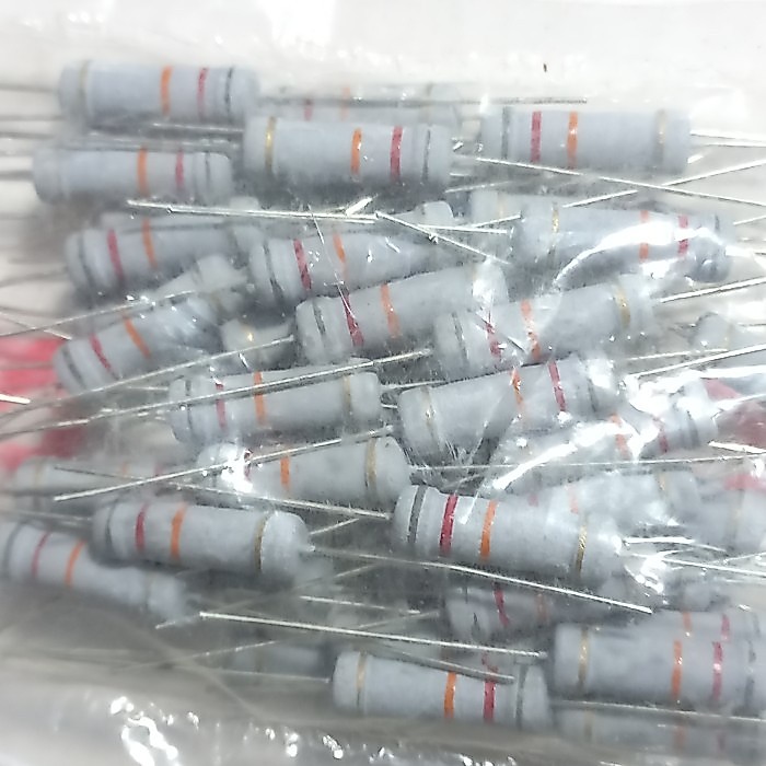 resistor R carbon film 82K 82 K 2watt 2 w watt WAT 2WAT ohm 5% 2wat wat