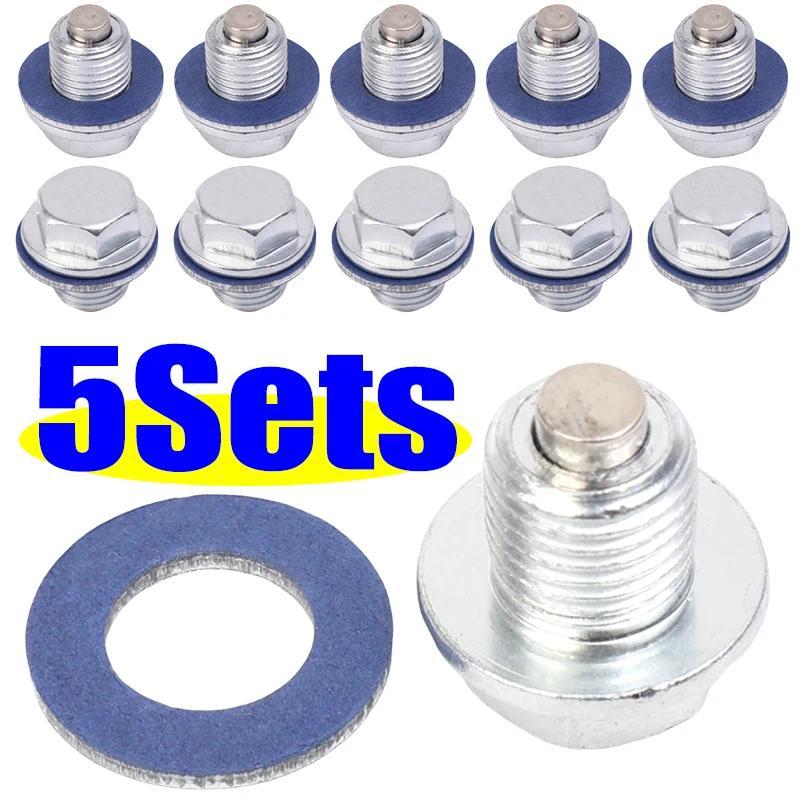 For Toyotas Magnetic Transmission Pan Oil Drain Screw Oil Drain Plug Protection of The Engine Wearre