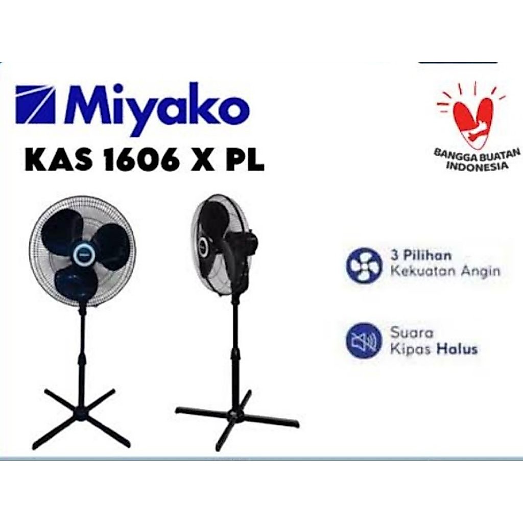 KIPAS ANGIN MIYAKO 1606 X PL / KIPAS ANGIN BERDIRI MIYAKO