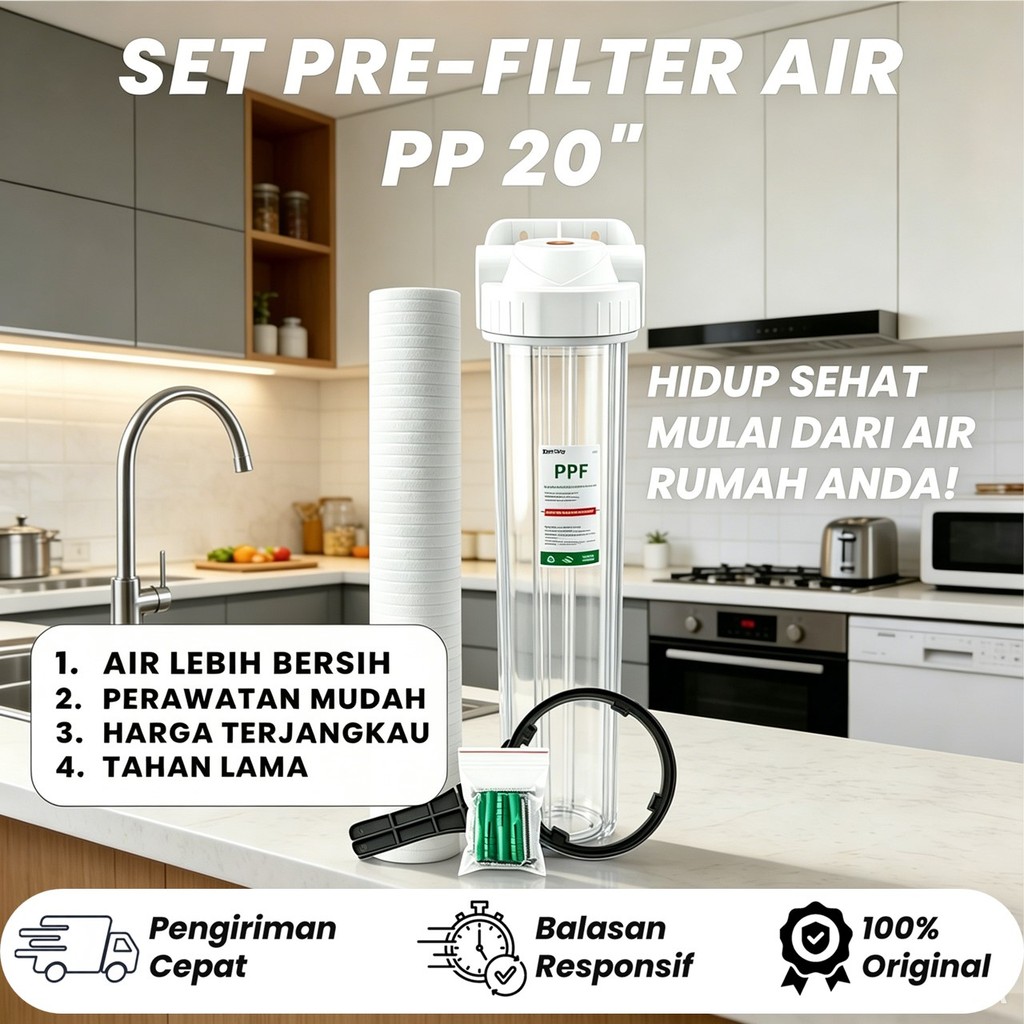 Housing Filter 20 Inch Biru / Transparan