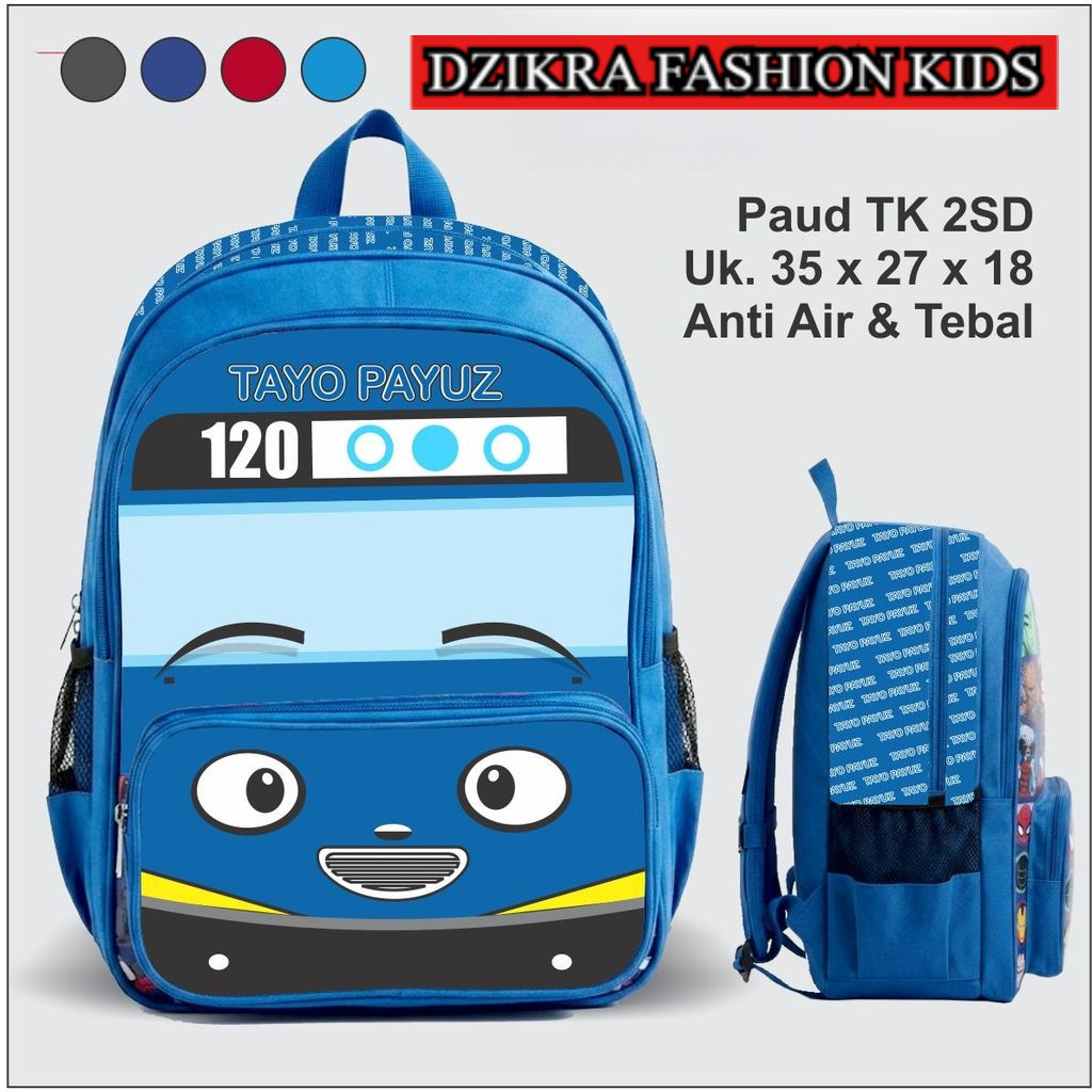 Tas Anak Sekolah TAYO TK SD Ransel Lucu Anak Laki Laki DZIKRAFASHIONKIDS  tas tayo