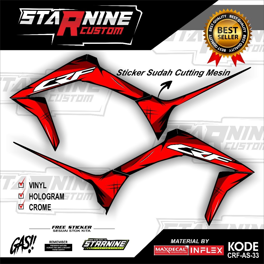 striping CRF minimalis stiker crf 150 L - RON DESIGN