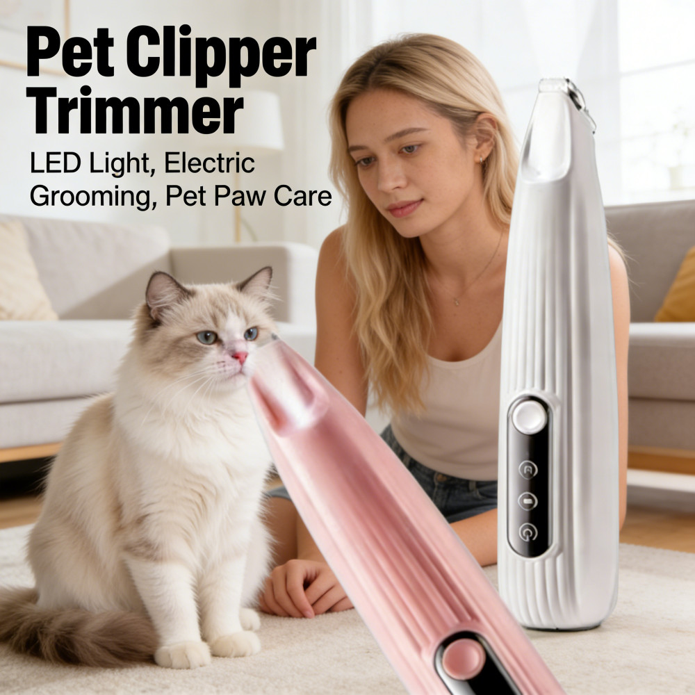 Pet Grooming Clipper / Kucing Trimmer / Paw Cut / LED Light Hair Clipper / Electric Pet Trimmer / Do