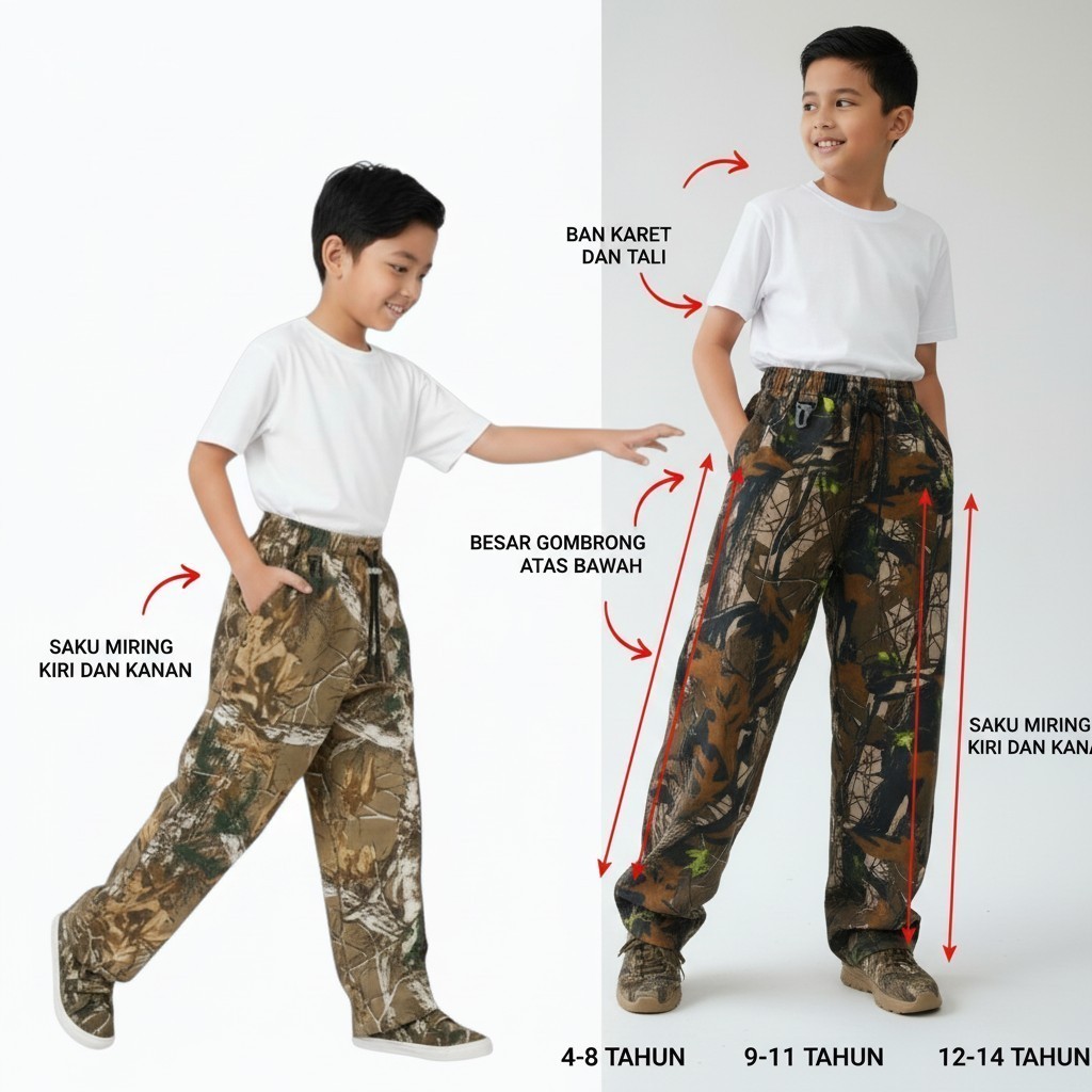 pants s Kamuflase Celana Realtree Anak 4-8 th Camouflage Military Trousers  Realtree Xtra Lightweigh