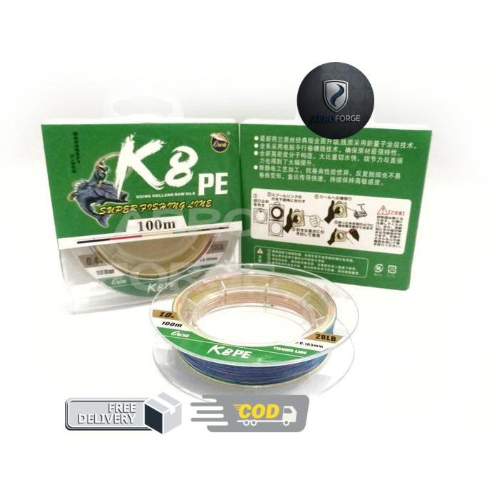 Senar PE Orca K8 multicolor 100 m - 0.08