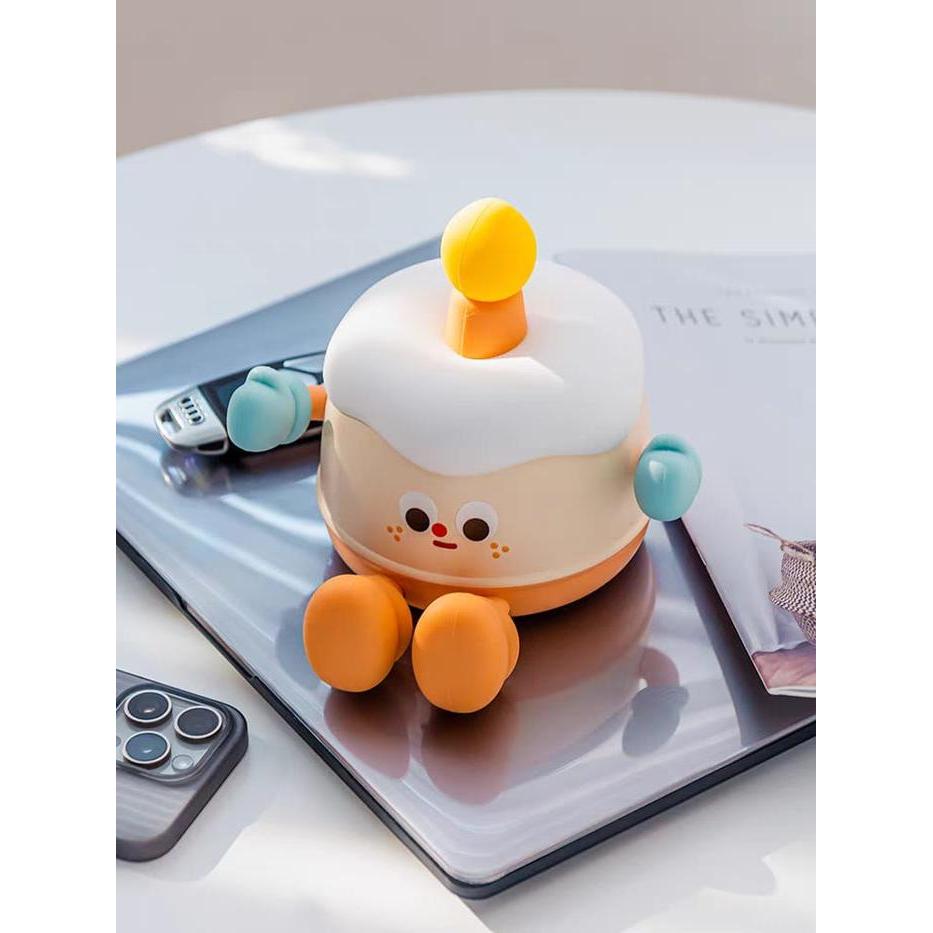 Birthday Cake Night Lamp Touch Squishy Rechargeable | Lampu Sentuh Tepuk Kue Ulang Tahun Kado Spesia
