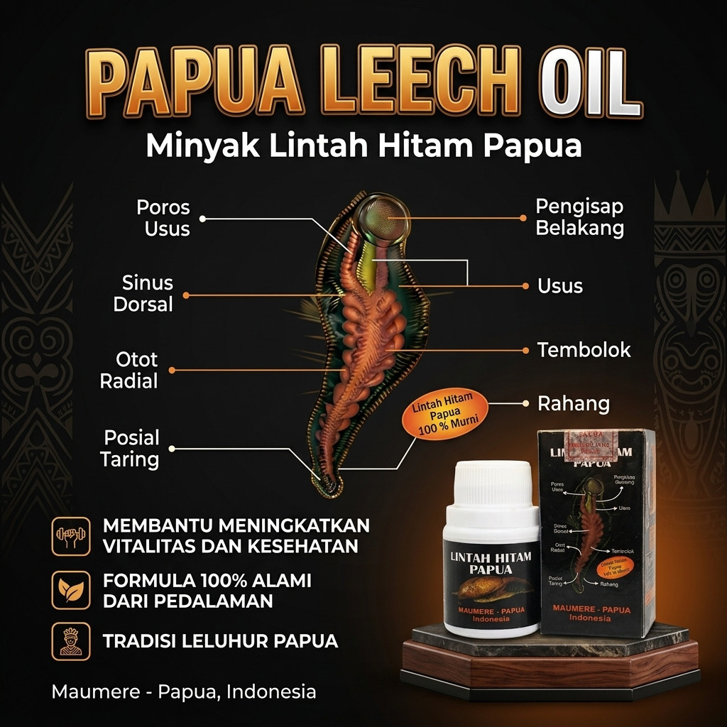 Minyak Lintah Hitam Papua  Original Minyak Lintah Papua Tradisional _Asli Promo