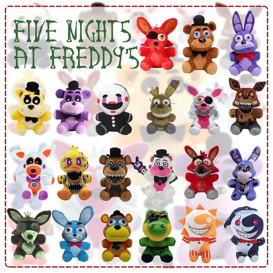 HOT FNAF Plush Toys Kawaii Freddys Animal Foxy Bonnie Bear Ribbit Stuffed Plush Toys In Stock Plush 
