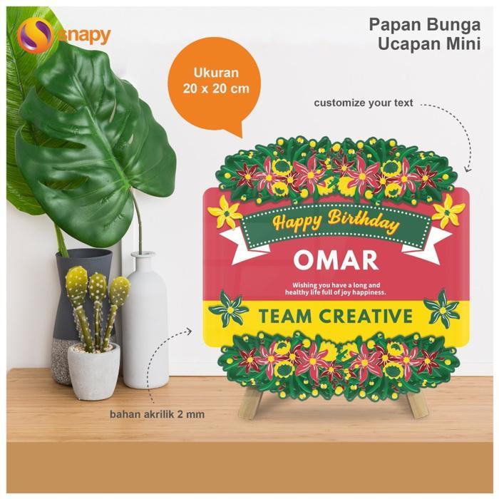 PAPAN UCAPAN KARANGAN BUNGA MINI WEDDING MENINGGAL ULANG TAHUN ANNIVERSARY WISUDA Kado - 1