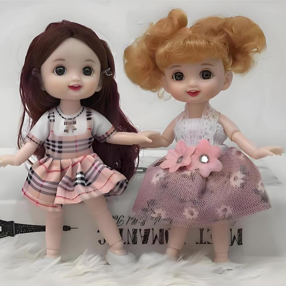 NEW 17CM BONEKA YUNA BJD DOLL TOYS SENDI FLEKSIBEL PRINCESS GIRLS MINI CUTE HADIAH BUAT CEWEK BONEKA