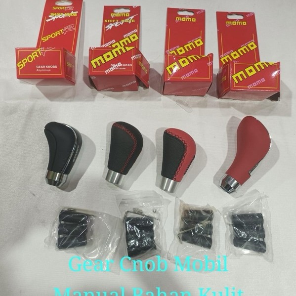 Shift Cnob knob Gear Cnob Handel Gigi Kulit Racing Perseneling Momo Tuas Gigi Mobil Universal Manual