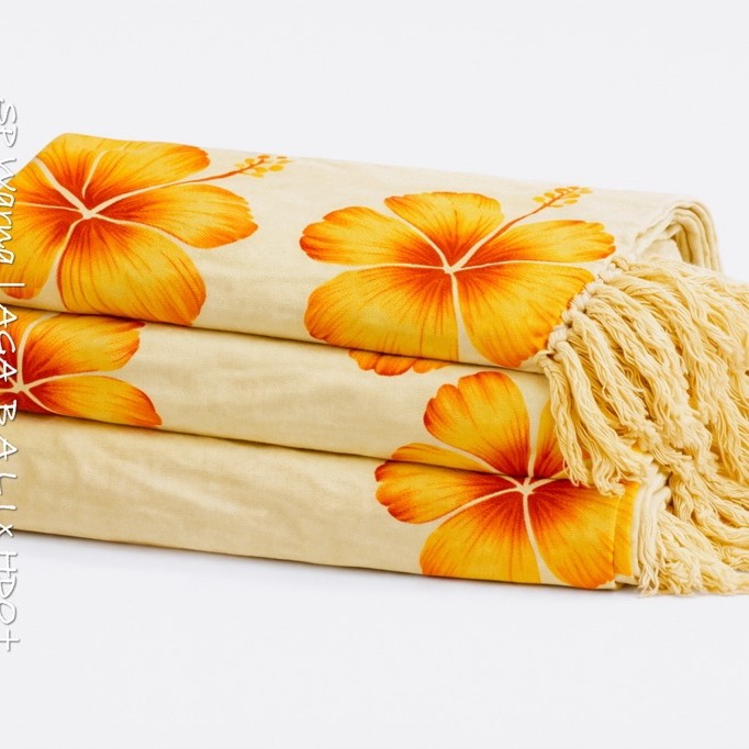 Kain Pantai Bali Grosir Sepatu Warna - Kain Sarong Bali Grade B Kuning. Home Dress Bali