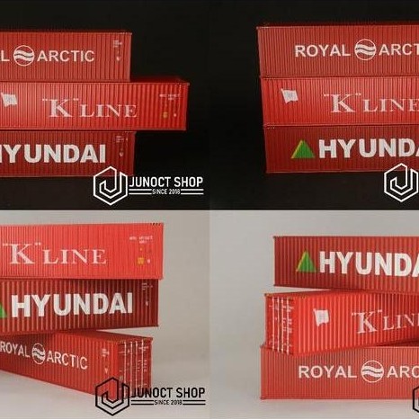 GERBONG KONTAINER K-LINE SKALA HO 1:87 1/87 40 KAKI : MINIATUR / MAKET