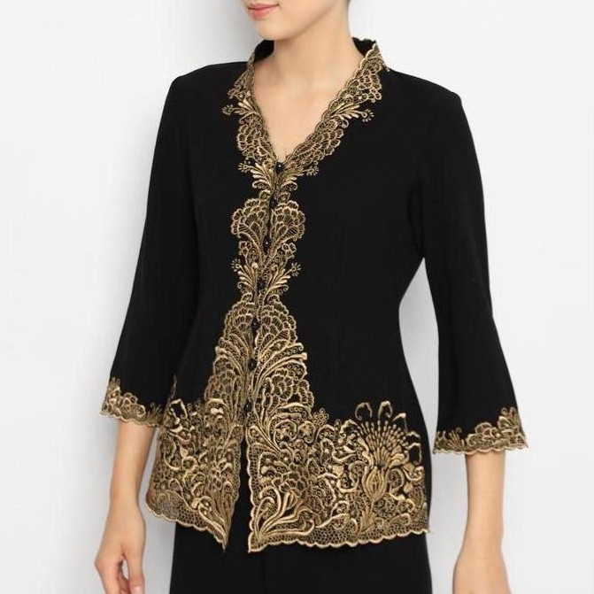 Lyne Halim Kebaya Bordir Emas, 7397 - Hitam.