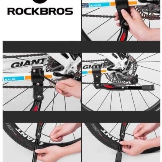 Ebyamagara- Standar Sepeda Rockbros Mtb Sepeda Lipat Alumunium Alloy Adjustable