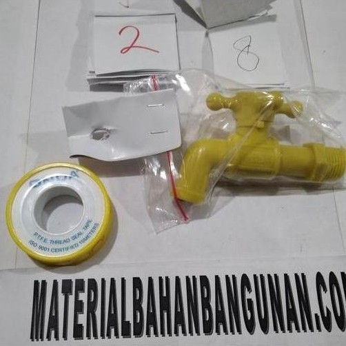 paket kran kamar mandi pvc baling 0.5 inch isolasi seal tape onda