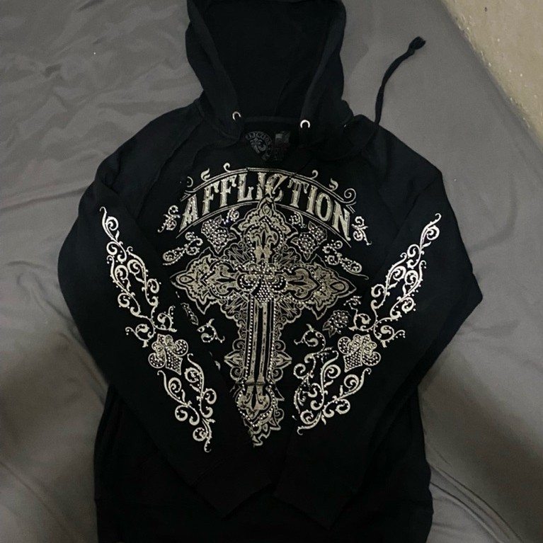 Affliction Black Graphic hoodie