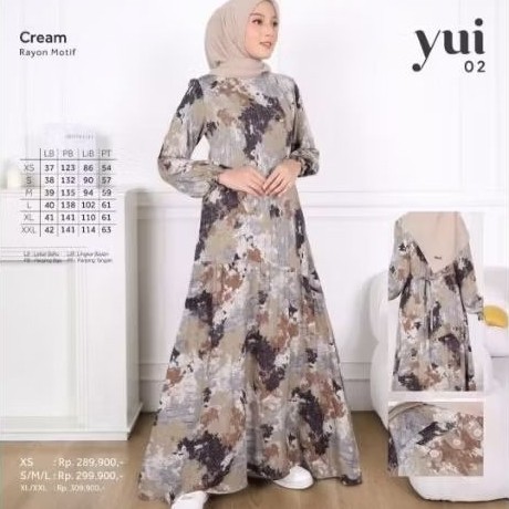 Gamis YUI 02 Cream Spesial Promo