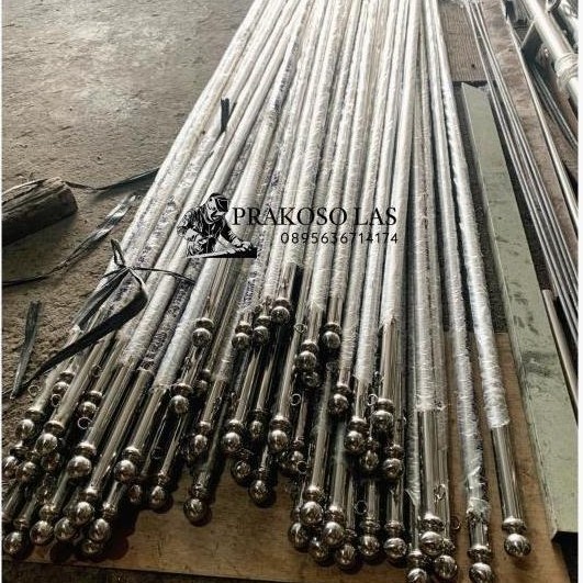 Terbaru Tiang Bendera Stainless/Tiang Bendera Jalan/ Tiang Bendera Murah LM