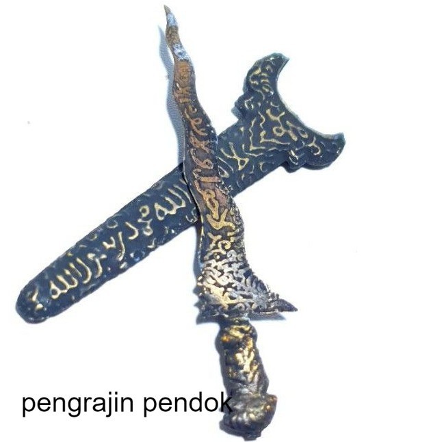 Souvenir Keris Nogo Runting Singkir Angin Warangka Ladrang Bahan Kuningan paling mewah