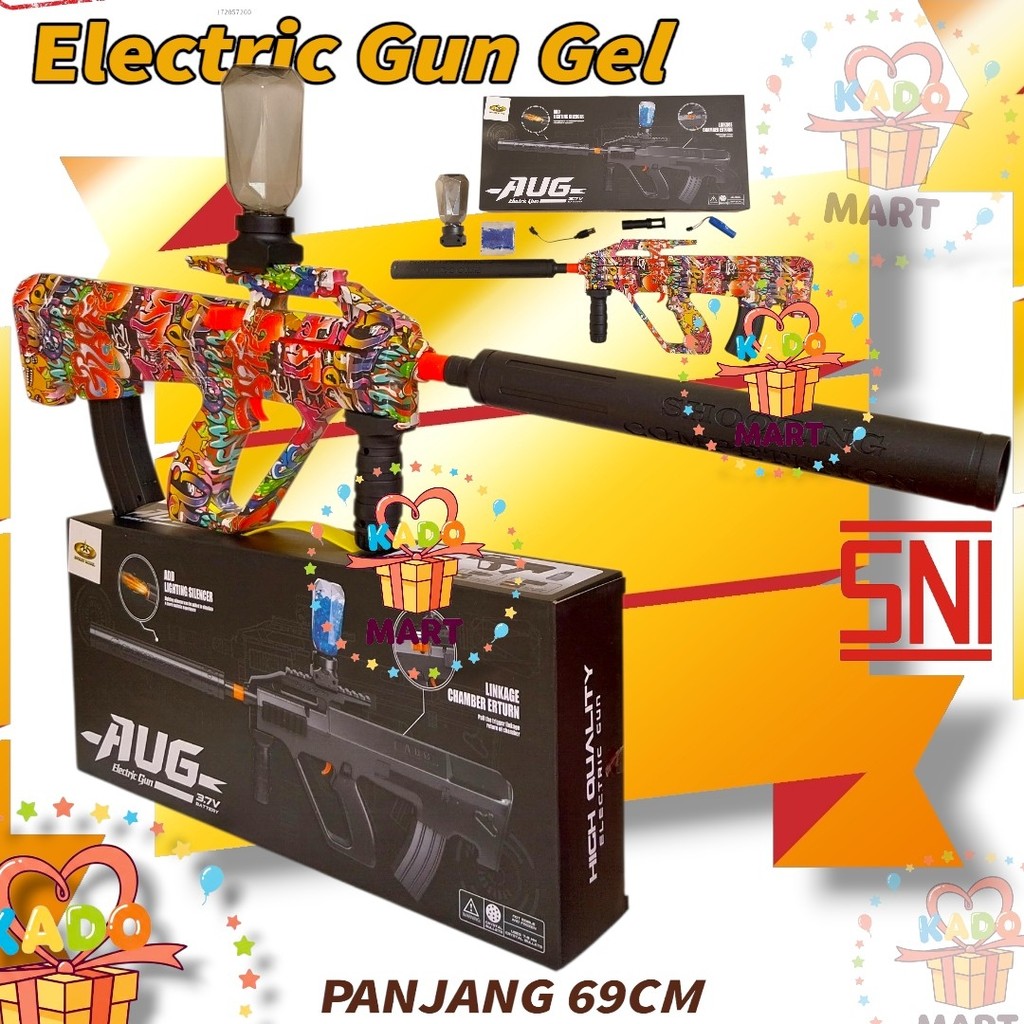 NEW Mainan Anak Tembak Otomatis AUG Elektrik - Water Gel Blaster M1 Baterai 3.7V