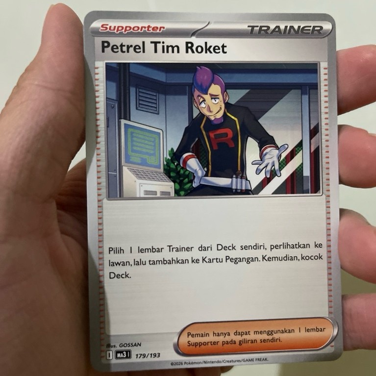 Petrel Tim Roket Trainer Pokemon Card TCG Mega Impian