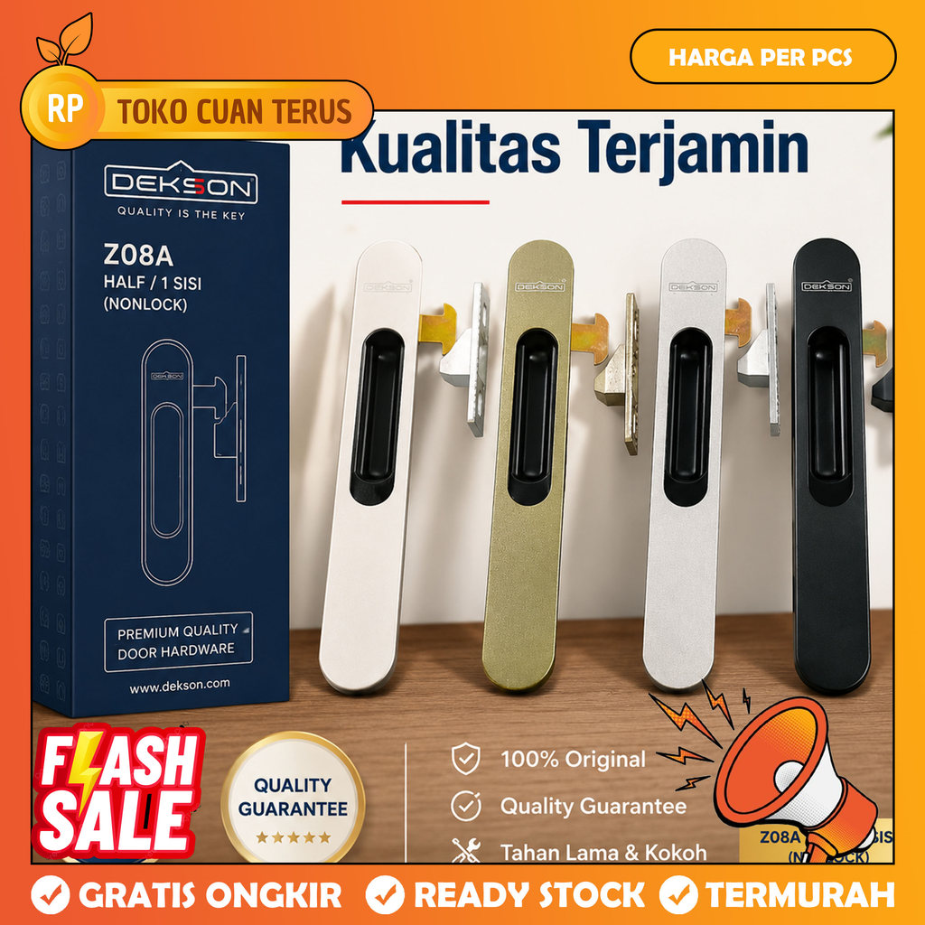 Warna Hitam Putih Gold Dekson Handle Tanam Pintu Geser Flush Pull Sliding Door Tarikan Pintu Sorong 