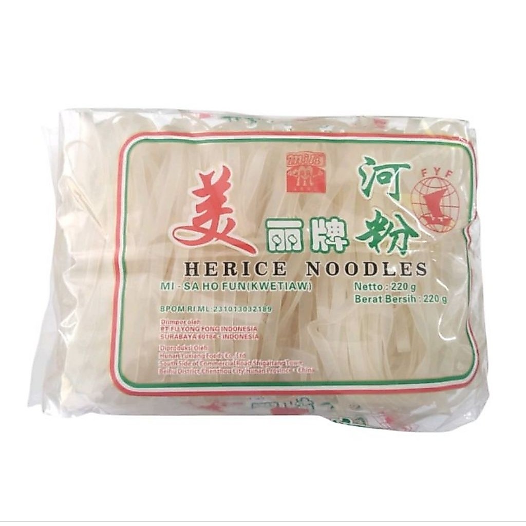 Kwetiau Kering herice noodle 220 g - Instan, Praktis, Mudah Disimpan