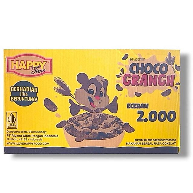 (1 Dus) Happy Time Sereal Choco Crunch 30 gr Cokelat Kering