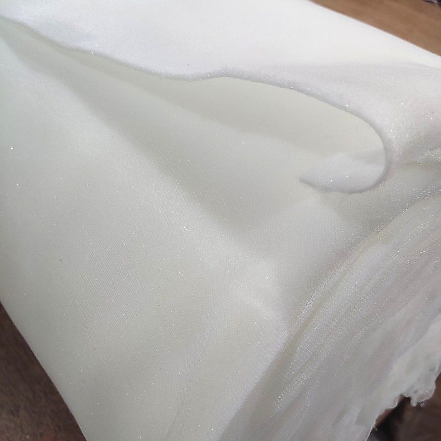 Promo Busa Lapis Furing / Busa Lapis Tricot / Busa Angin Tricot Putih 10 Mm / 1Cm (Sofa, Tas,