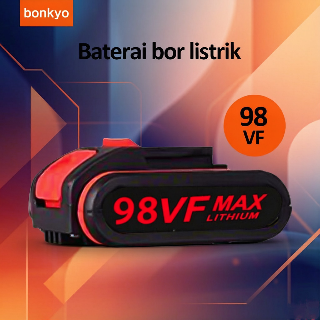 TERASHOP Bonkyo Baterai bor tanpa kabel 168 VF dan 98 VF Electric drill battery Cordless drill batte