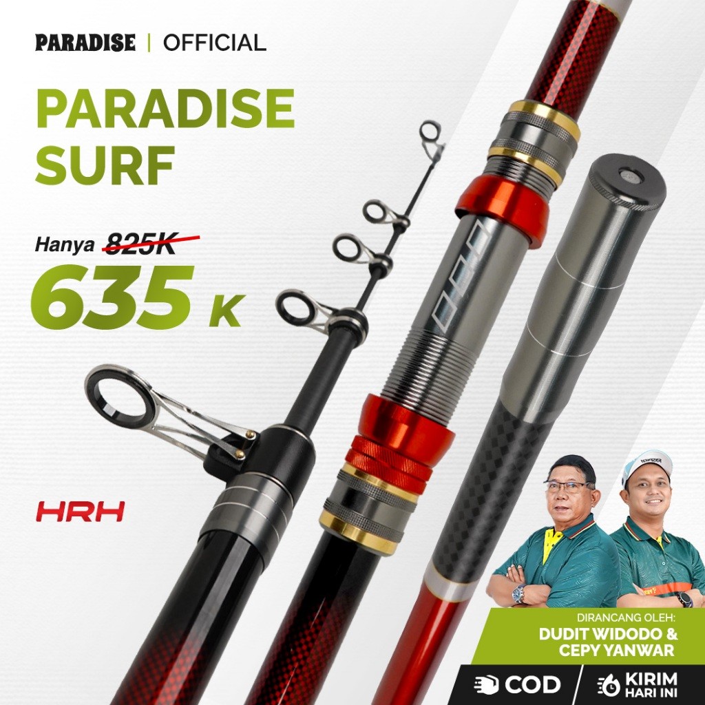 Paradise - Surf Joran Pasiran 360CM 390CM 420CM 450CM Joran Pancing Carbon Antena Telescopic Kaku Ku