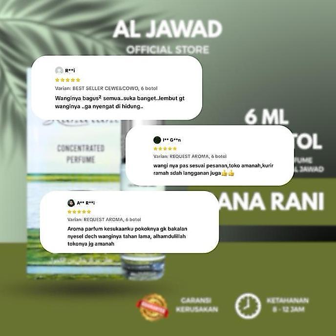 Cod,Bisa- Al Jad - Rana Rani Aroma Fruity Floral Sweet | Parfum Perfume Minyak Ngi Pria Nita