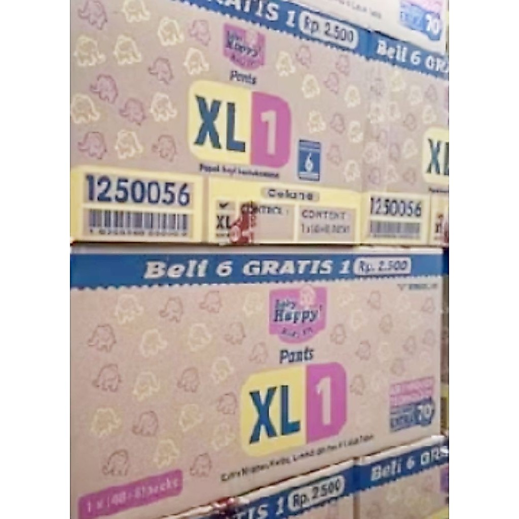 Pampers baby happy ukuran Xl 1 karton isi 56 pcs