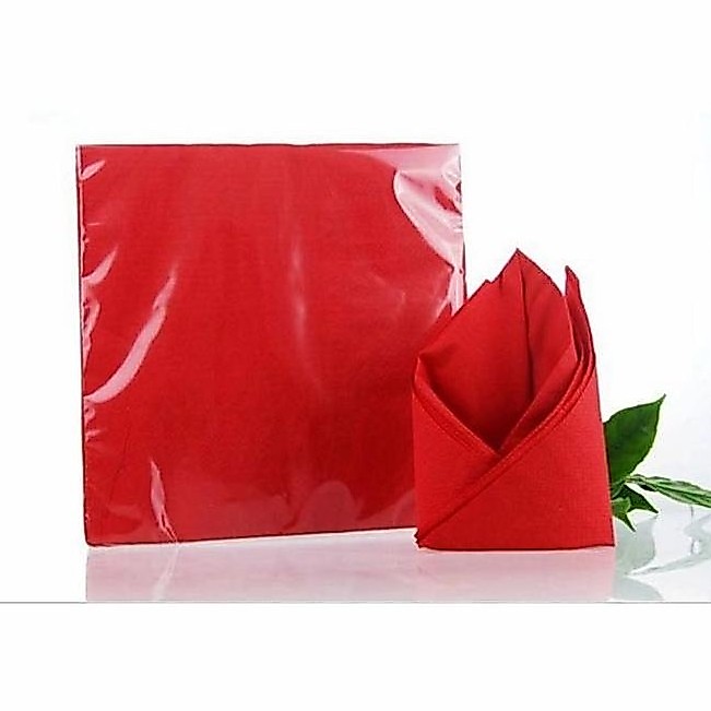 Napkin Damask Merah Satin Band TD