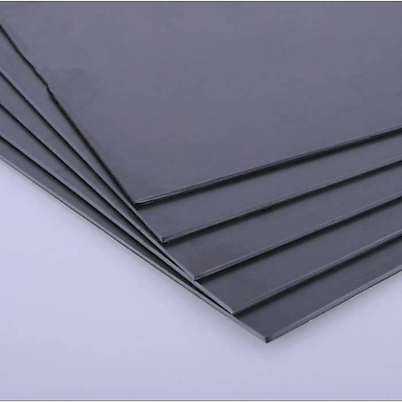 plat PVC sheet gray 3mm x 60cm x 85cm PVC sheet lembaran 3mm