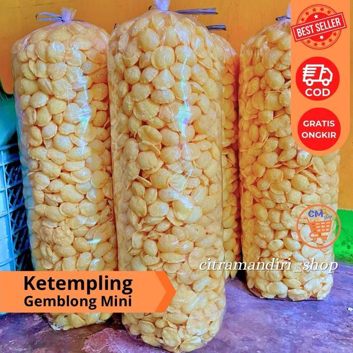 PROMO  Kecimpring Singkong Mini / Gemblong 1 KG Snack / Keripik / Cemilan Asin / Kripik
