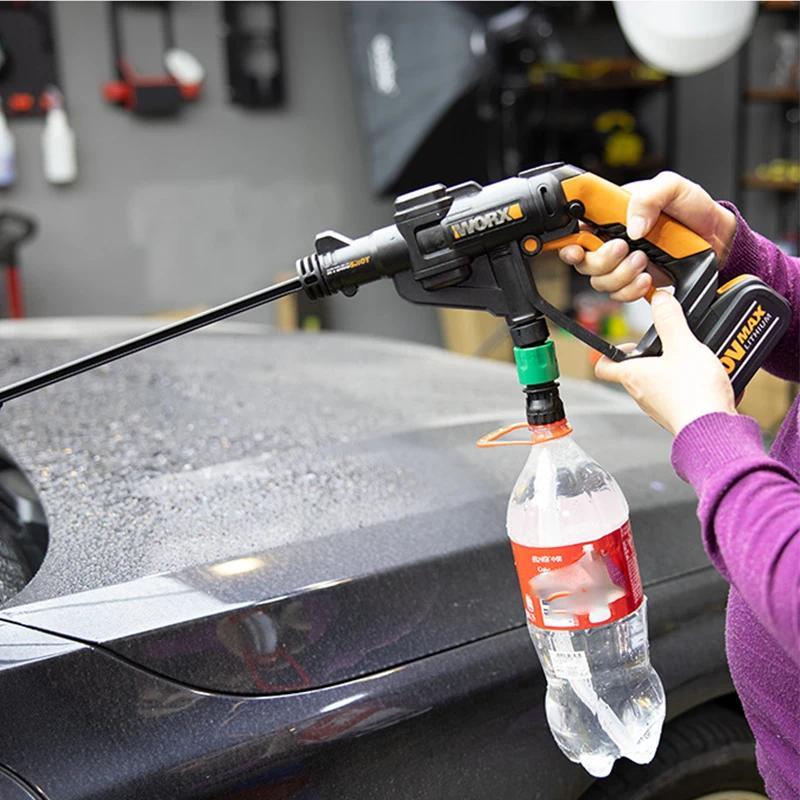 Lithium Battery Washer Gun With Coke Bottle High Pressure Washer Gun Hose Quick Connection Pressure 