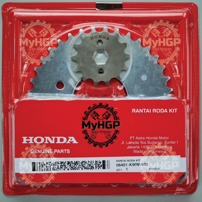 06401KWW900 Rantai Roda Kit KWW Blade 110, Absolute Revo 110 06401-KWW-900 06401 KWW 900 Gearset