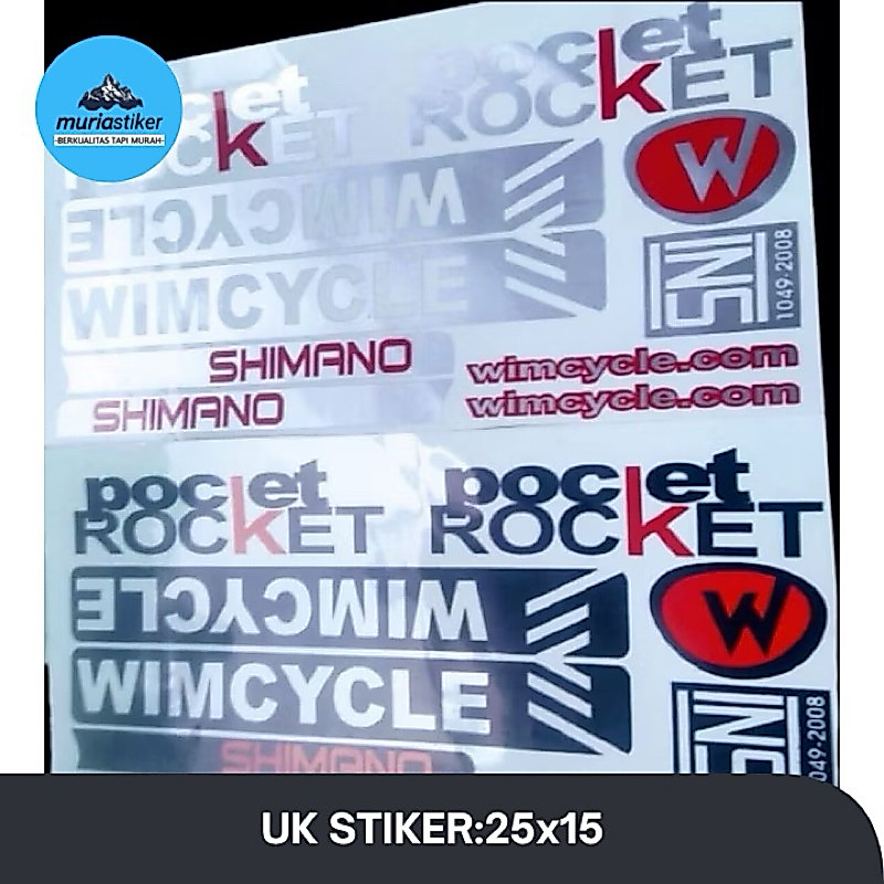 Stiker Sepeda Wimcycle Pocket Rocket