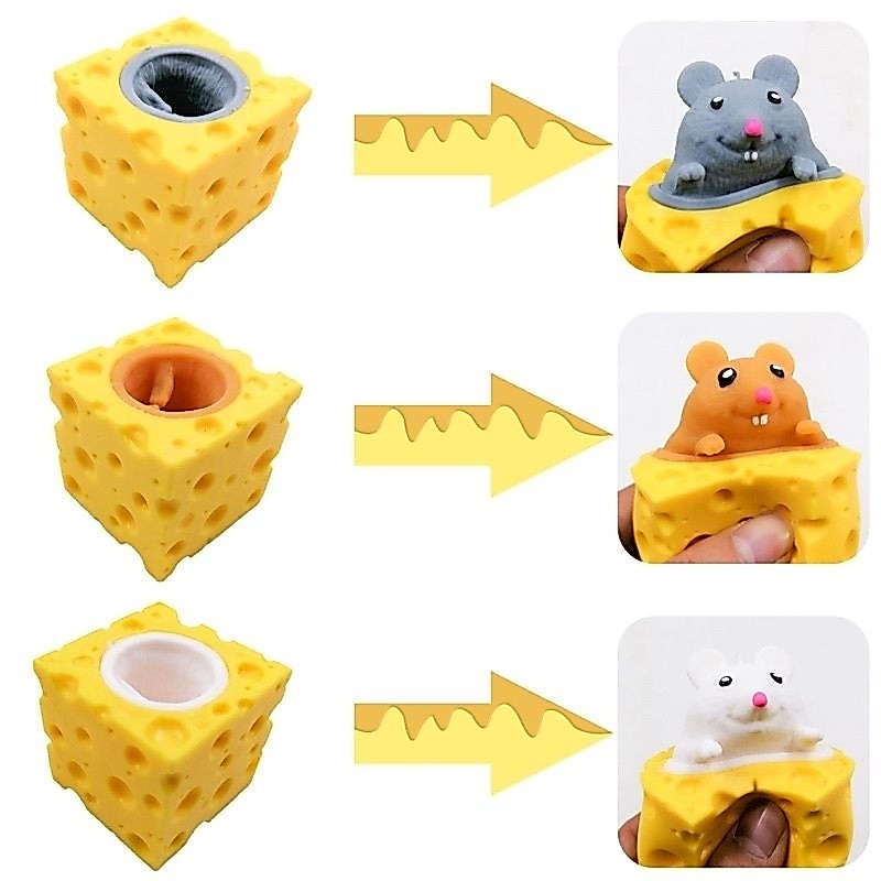 Squishy Tikus Keju Lucu Mainan Pop It Squishy