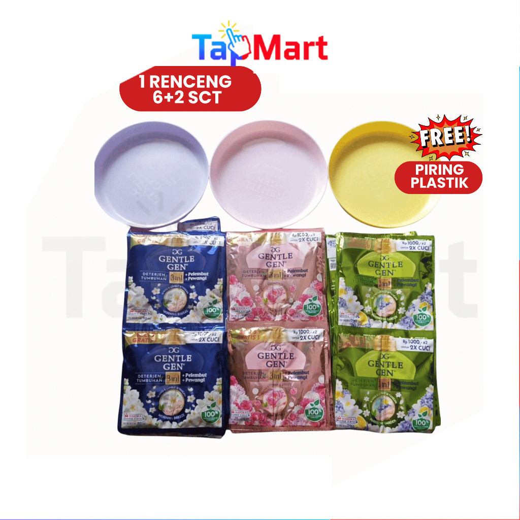 TapMart - GG Gentle Gen Deterjen Cair Twin Pack 80 ml x 6 + 2 Sachet GentleGen
