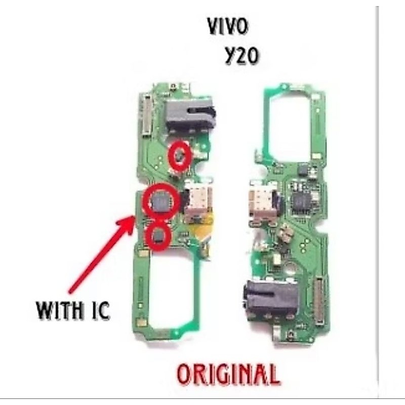 flexible konektor cas connector charger papan cas Vivo y20 / Vivo y20s / Vivo y20i / Vivo y12s + ic 