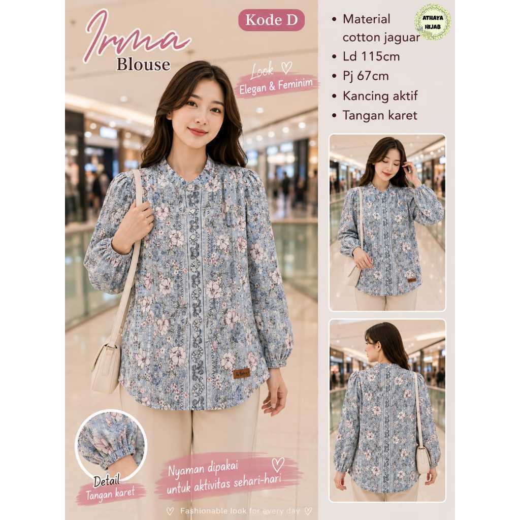 1106     IRMA BLOUSE ORIGINAL BRAND ATHAYA FASHION   HIJAB FASHION STORE