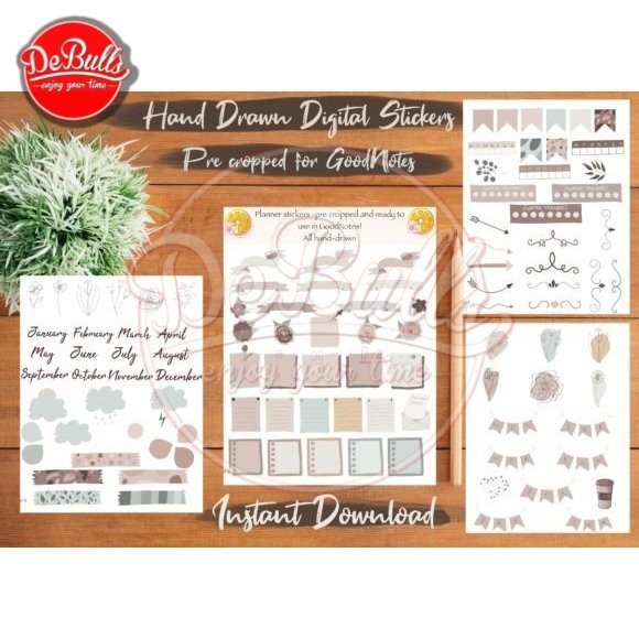 100+ Digital Planner Stickers GoodNotes
