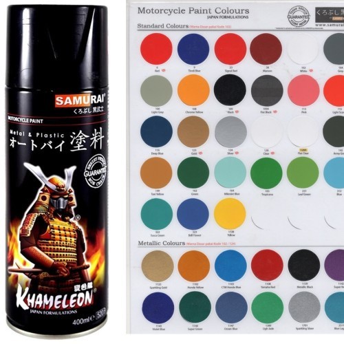 Samurai Paint Kurobushi Pilok Pilox Warna Glossy Doff Dop Metallic (400cc) Hitam Biru Merah Clear Go