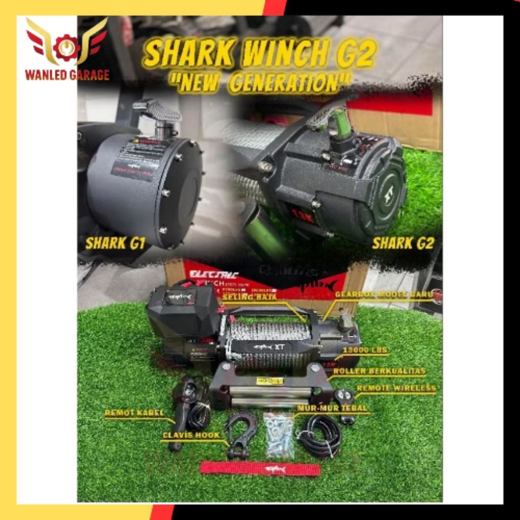 Winch Shark Winch derek Winch Shark XT Gen 2 winch 13.000 lbs  24V seling sling baja offroad 4x4
