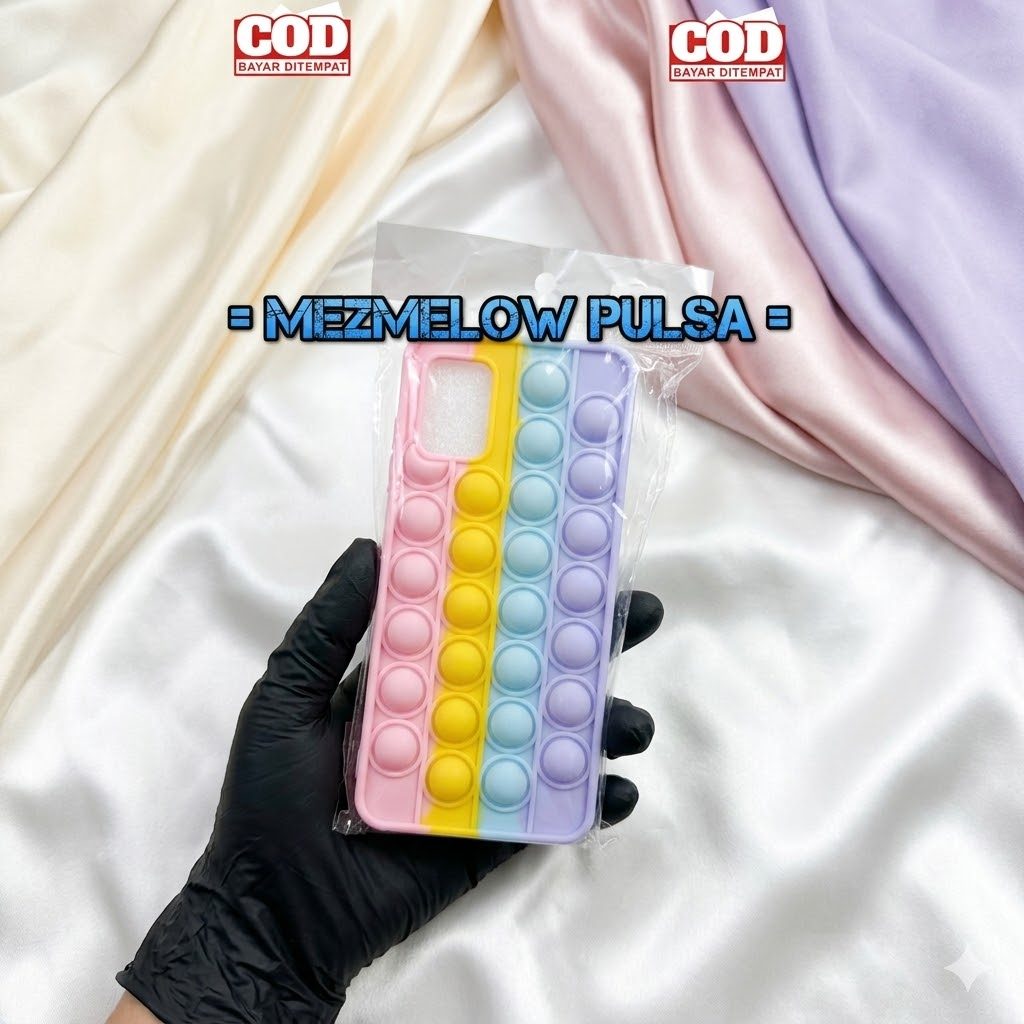 Case Lembut Soft Case POP IT Rainbow Silicone Casing OPPO RENO 5 BIASA