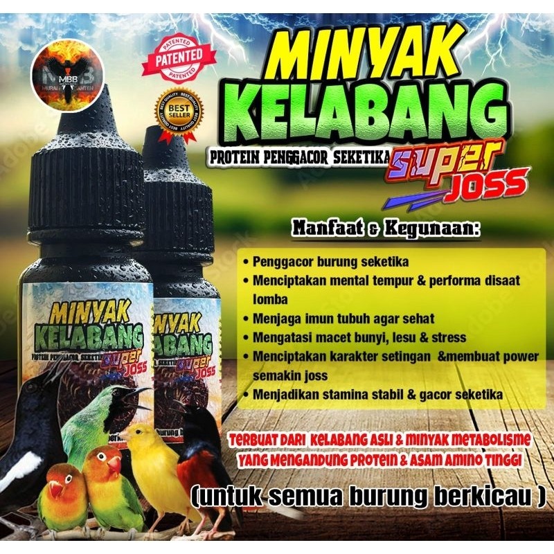 Minyak Kelabang Super Joss Penggacor Burung Murai Kacer Cucak Ijo Kenari EF Booster Mental Fighter